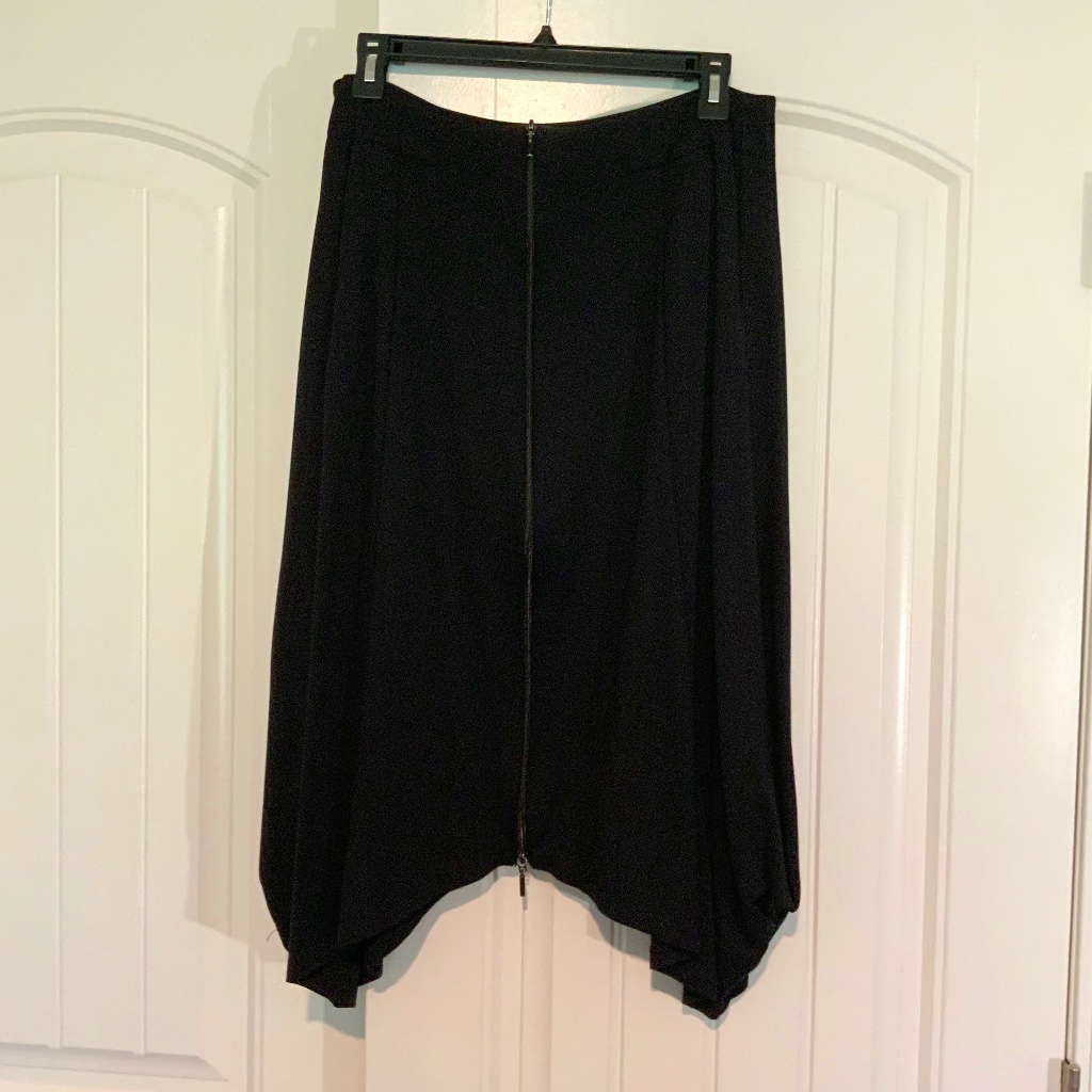 Spirithouse Asymmetrical-Knit-Double Zipper Skirt